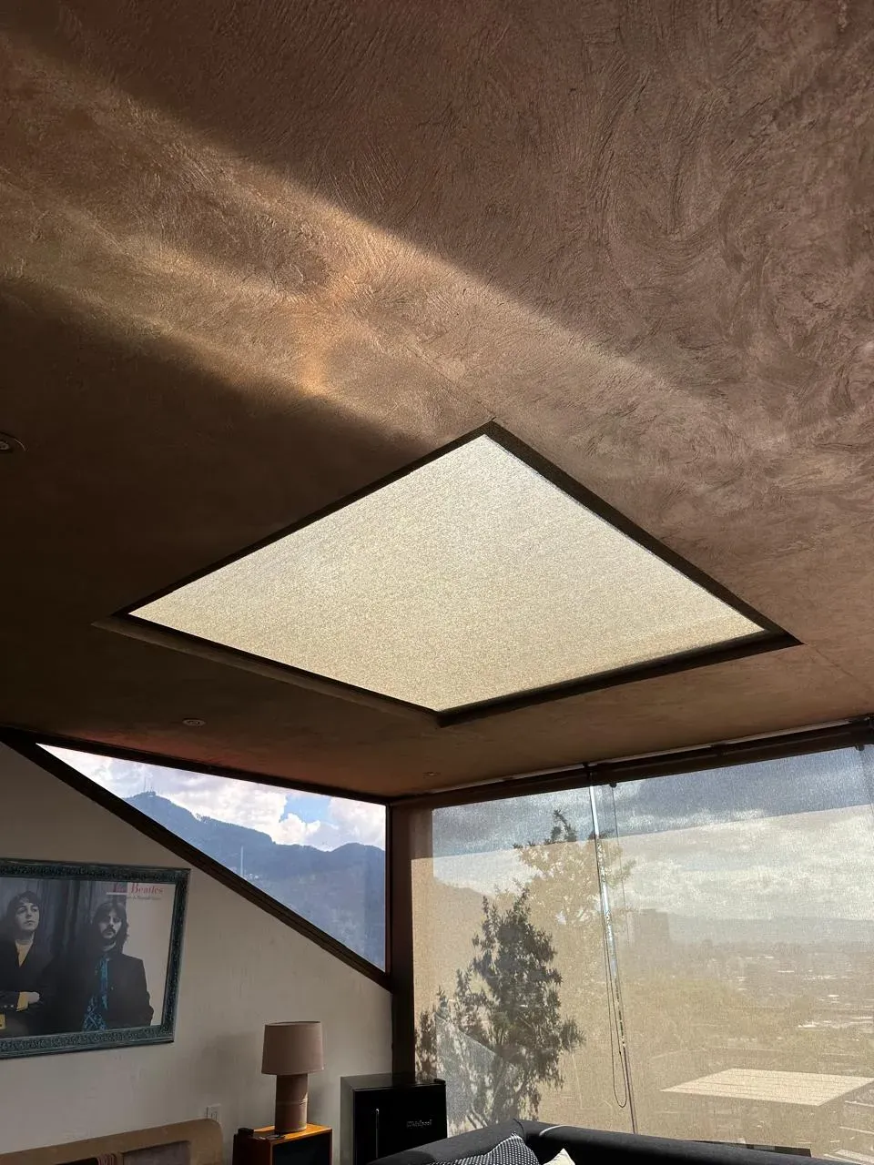 Cortina para claraboya — Bastidor fijo — instalación 1